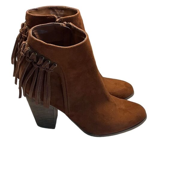 Carlos by Carlos Santana Twilight Suede Fringe Ankle Boots Size 9 - Picture 1 of 12